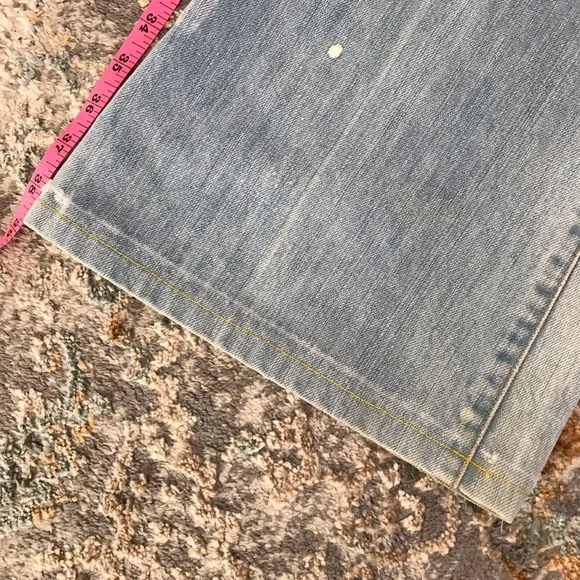 Von Dutch Light Blue Distressed Flare Jeans - Picture 10 of 16